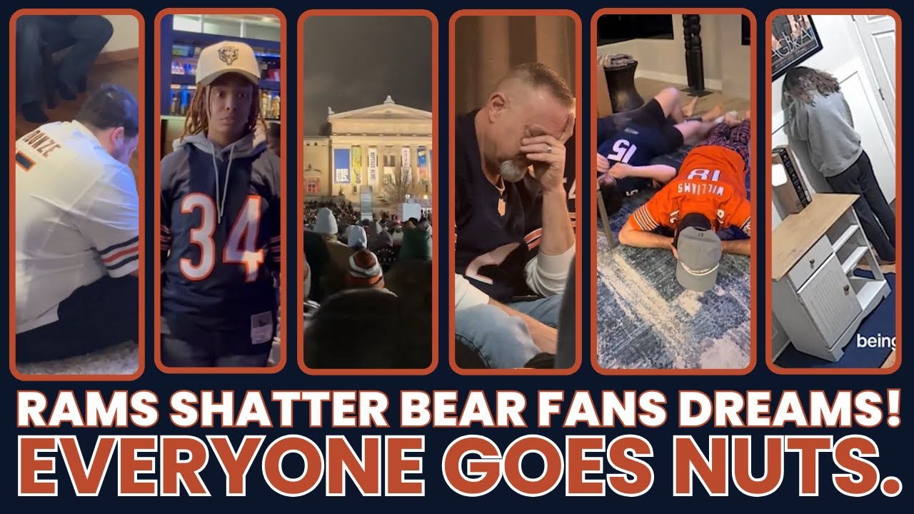 The Rams Shatter Bears Fans Dreams! Everyone Goes Nuts (Chicago in Mourning.  Somber Fan Reactions)