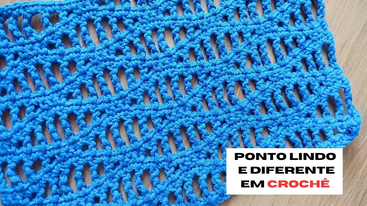 Ponto lindo e DIFERENTE em Crochê - Ponto DNA - Ponto Onda em Crochê