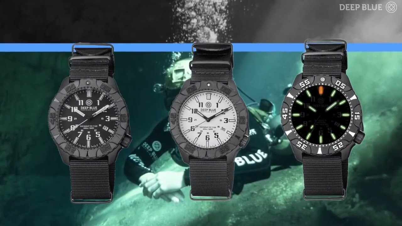 Deep Blue  - Automatic Tritium Daynight PC Dive Watch