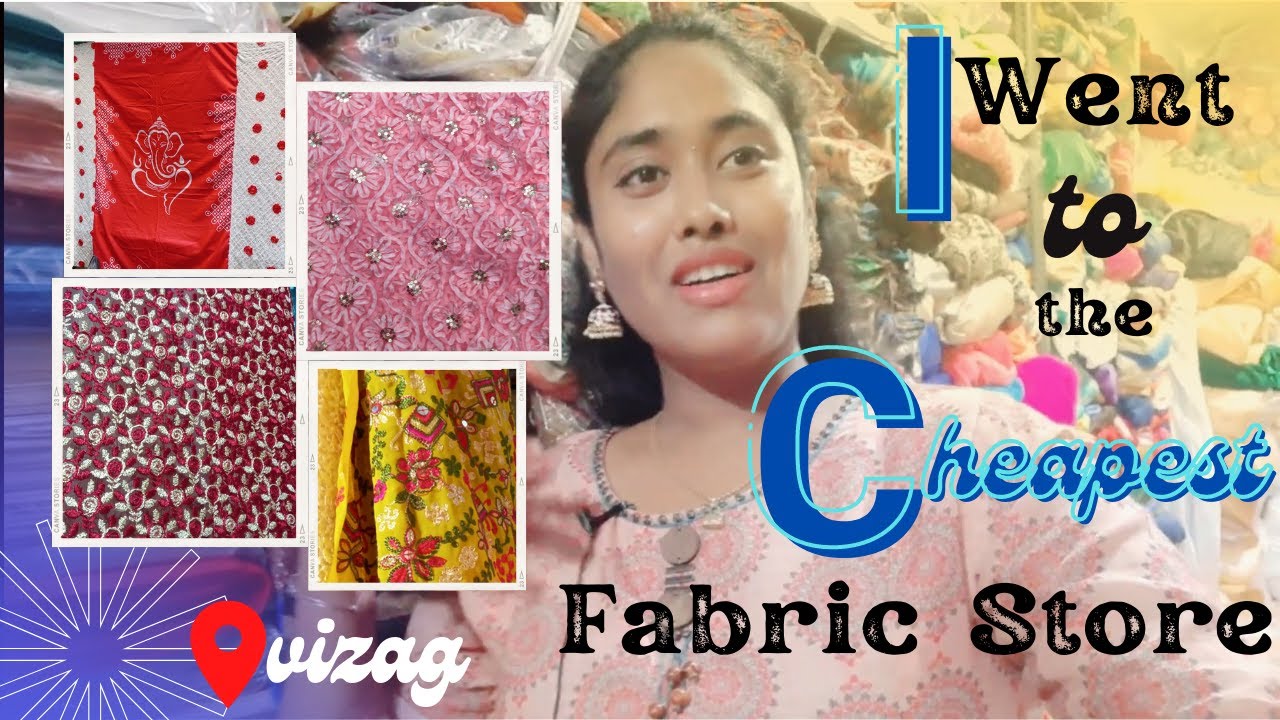I went to the CHEAPEST fabric store in vizag | Indana cut pieces | POORNA MARKET | so cheap |