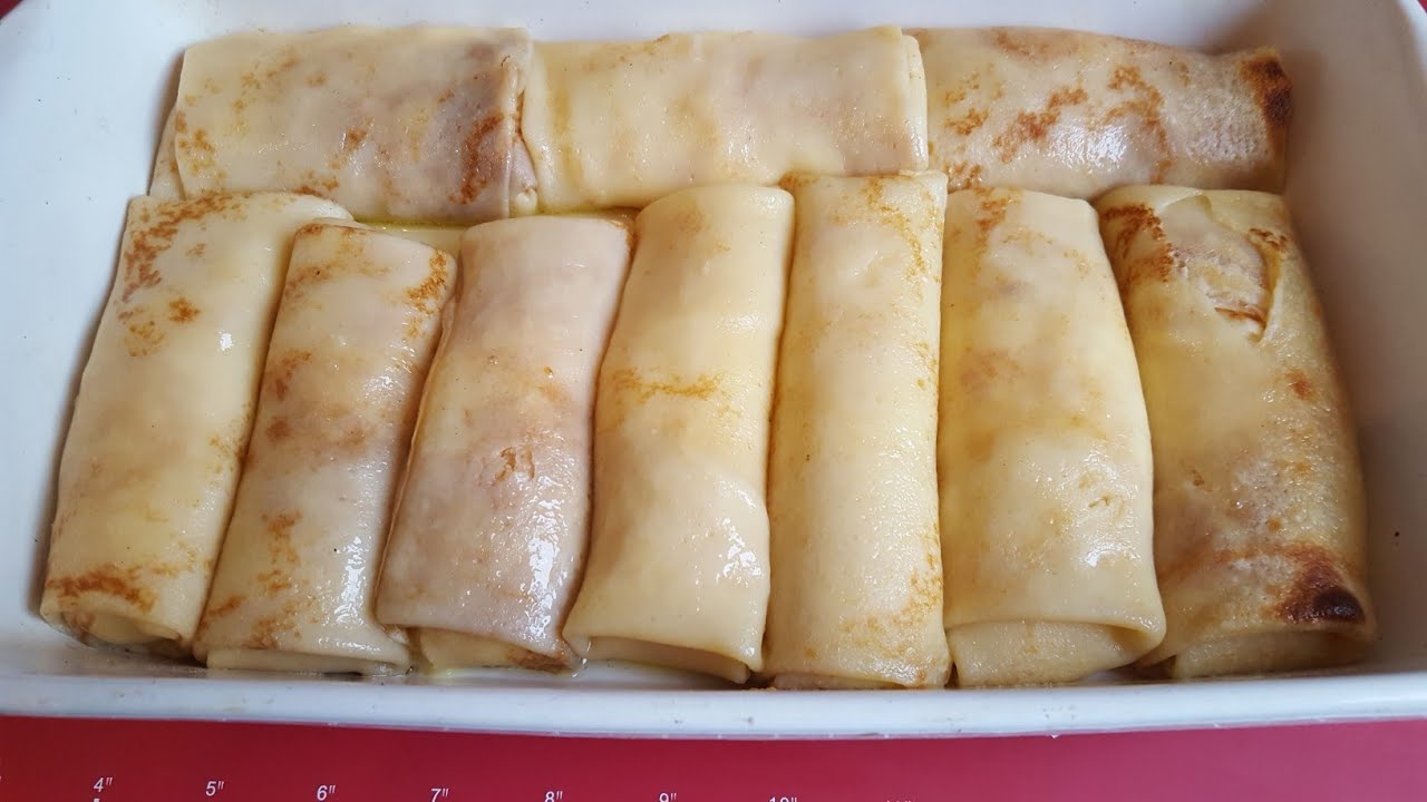 Russische Blini mit Frischkäse Füllung.