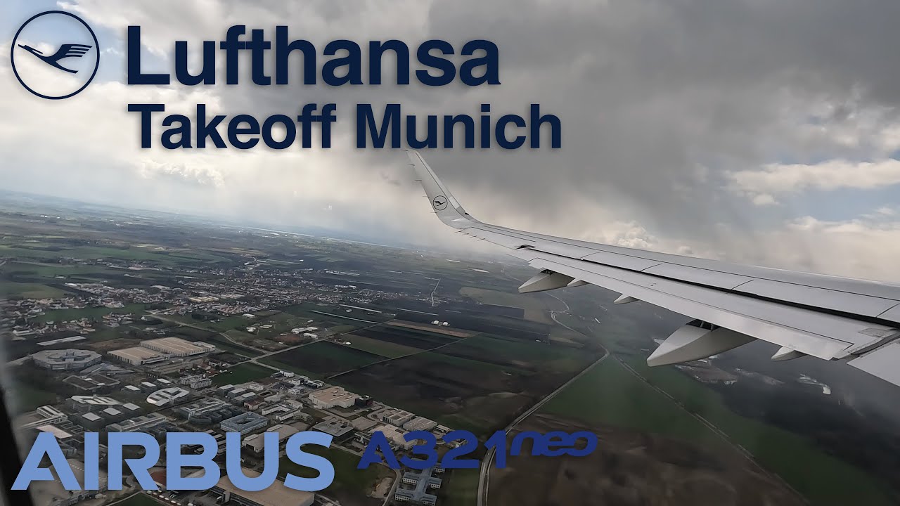 [4K] Rainy Takeoff | Lufthansa Airbus A321neo ✈ Takeoff Munich