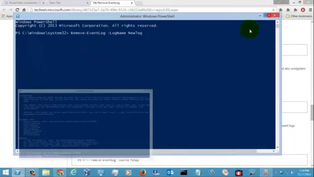 Windows Powershell Tutorial - Remove-EventLog