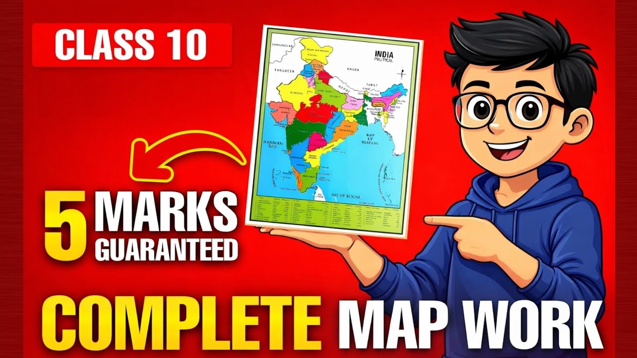 Class 10 Social Science Map Work | Most Important Locations for Board Exam #class10socials #mapwork 