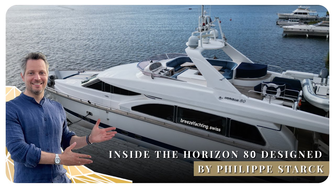 Horizon 80 for Sale - Yacht Walkthrough Tour (Interior Design by Philippe Starck)