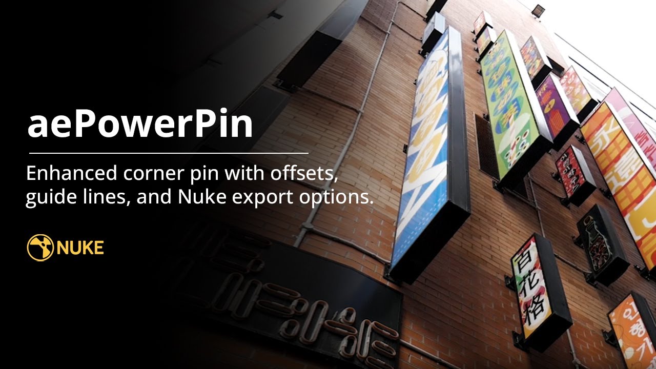 Master Nuke Corner Pin with Offsets & Guide Lines with aePowerPin