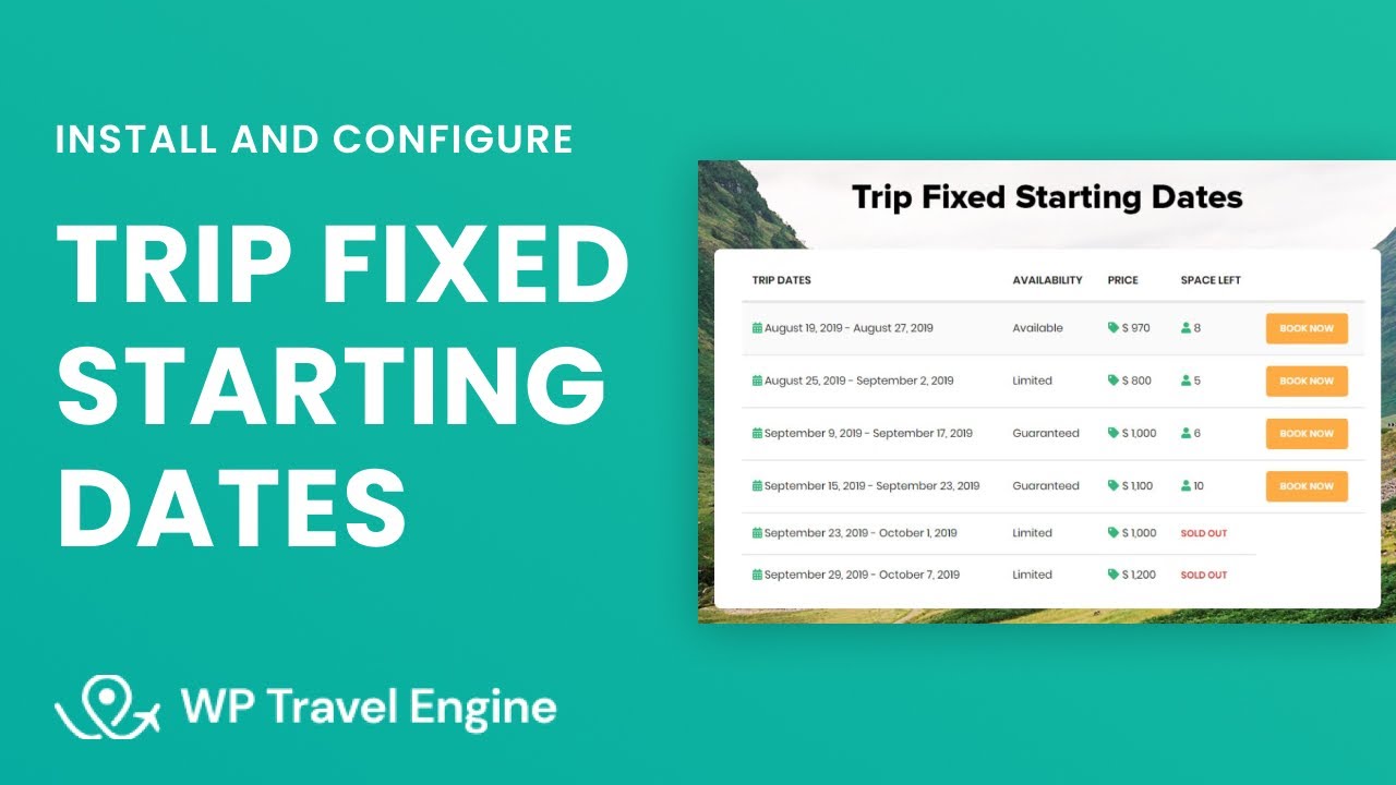 Trip Fixed Starting Dates Add-On |  WP Travel Engine Tutorial