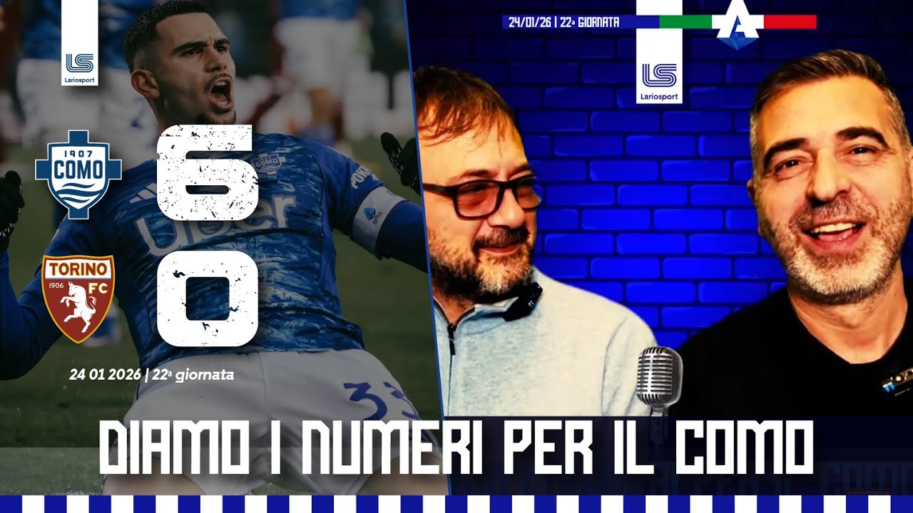𝐂𝐎𝐌𝐎-𝐓𝐎𝐑𝐈𝐍𝐎 𝟔-𝟎 | Diamo i numeri per il Como!