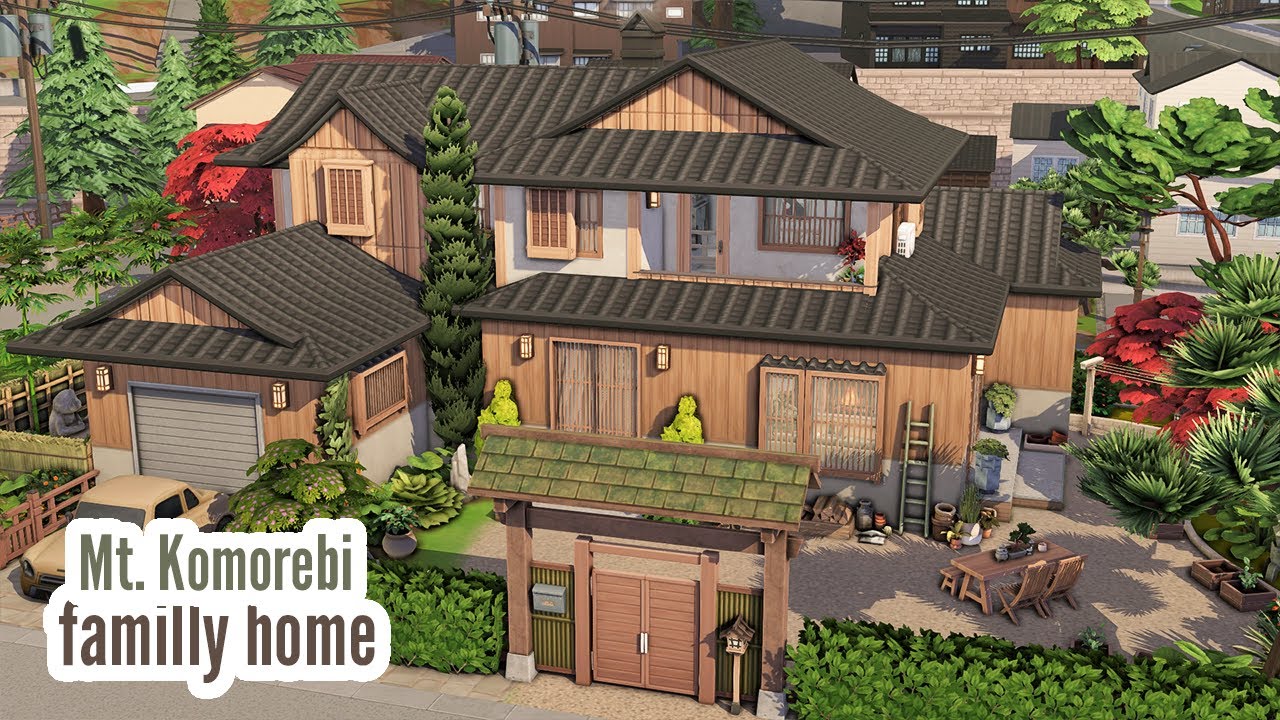mt. komorebi family home \\ The Sims 4 CC speed build