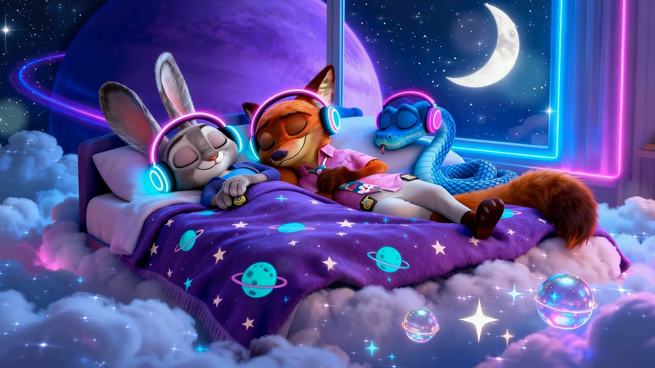 Instant Rest in 3 Minutes 🌜 Let Go of Anxiety & Insomnia with Zootopia's Judy, Nick & Gary 🪐