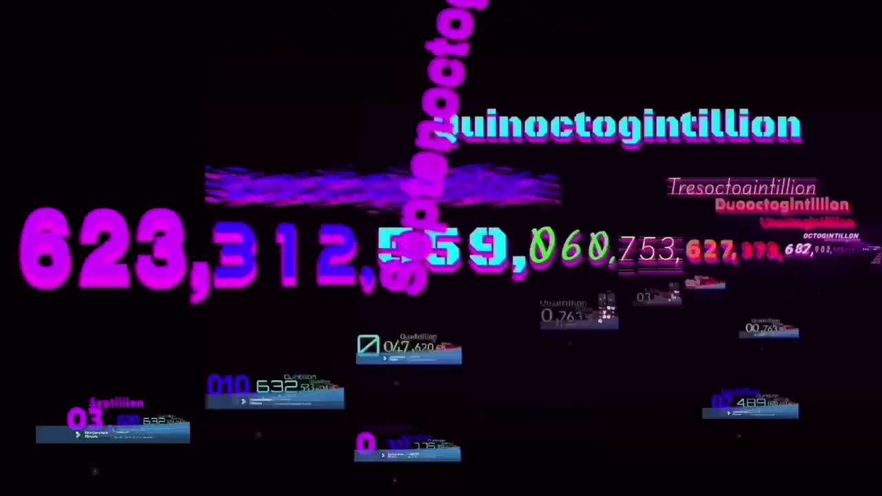 Numbers 0 to 1 Nonagintillion with sound Part 9 @RydersNumberVideos 