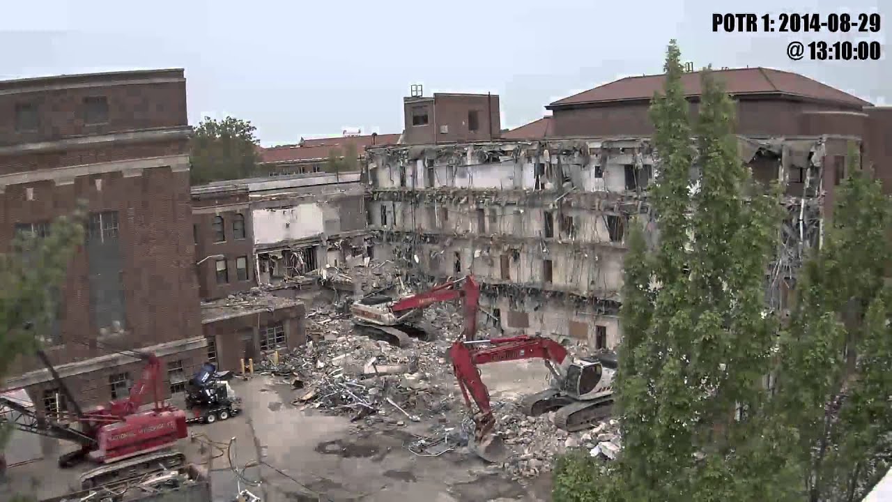 Purdue University Engineering Administration Building Demolition Time Lapse