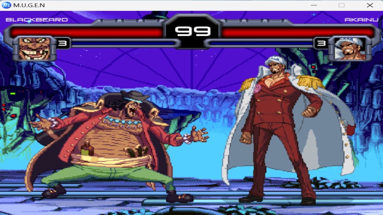 Blackbeard vs Akainu FINAL BOSS FIGHT😈 One Piece Villains Mugen Games Anime Battle Tribute