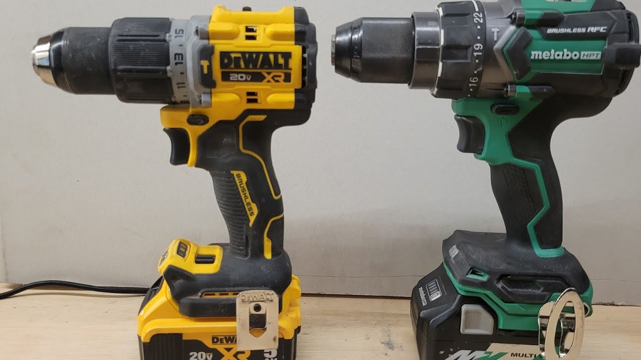 DeWalt DCD805 - Metabo HPT DV18DC, Hammer Drills compared.