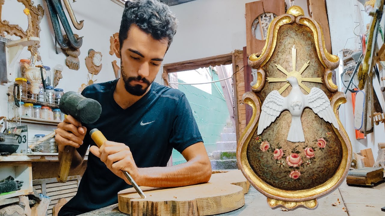 ENTALHE EM MADEIRA | Detalhes da produção de uma peça de arte.