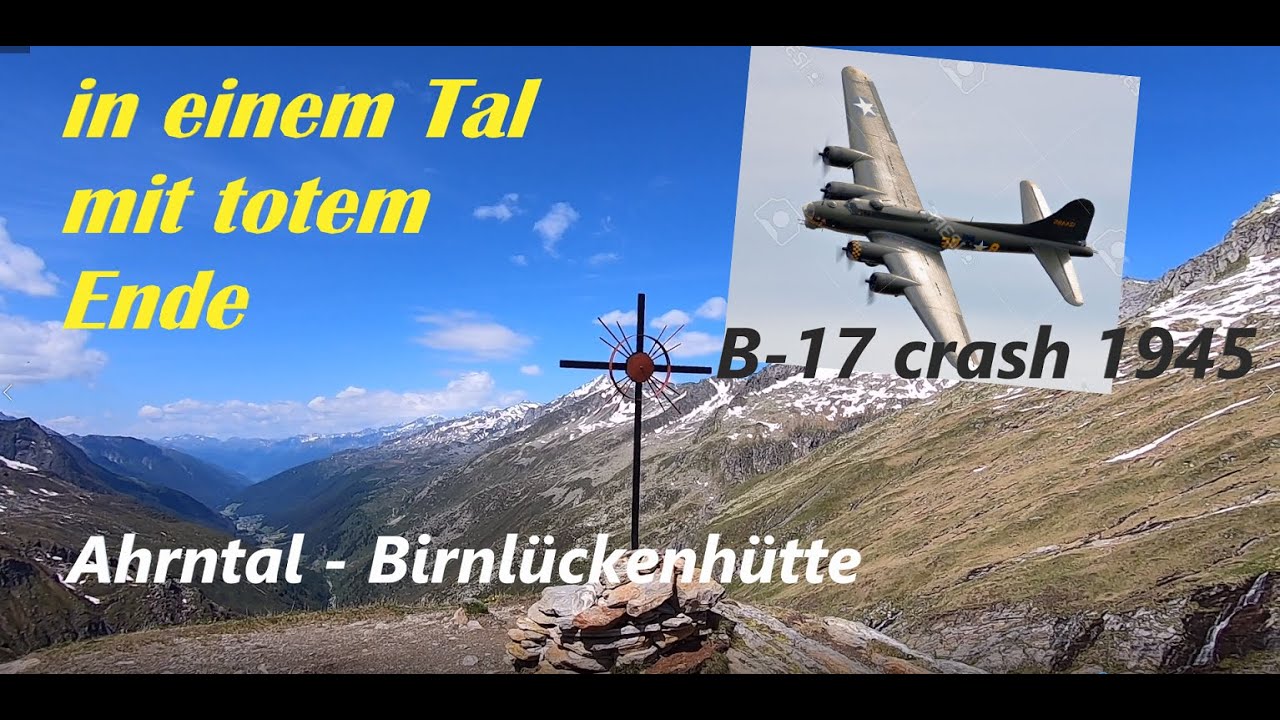 biken im Südtiroler Ahrntal zur Birnlückenhütte, B17 Wrack
