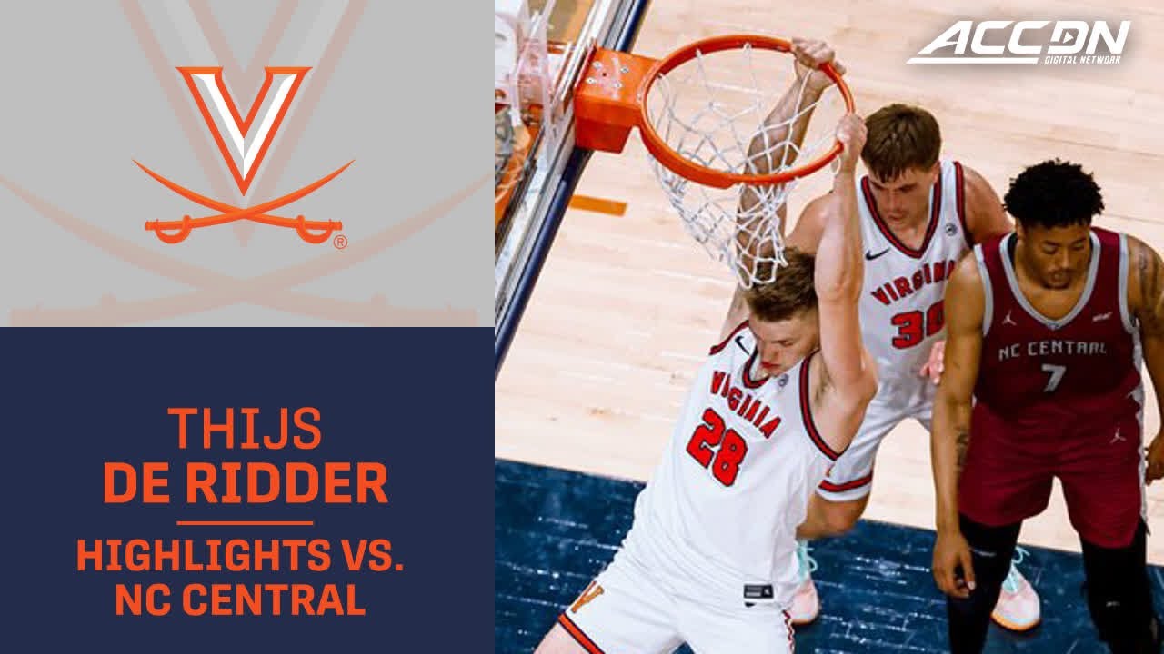 Virginia's Thijis De Ridder&nbsp;Highlights vs. NC Central