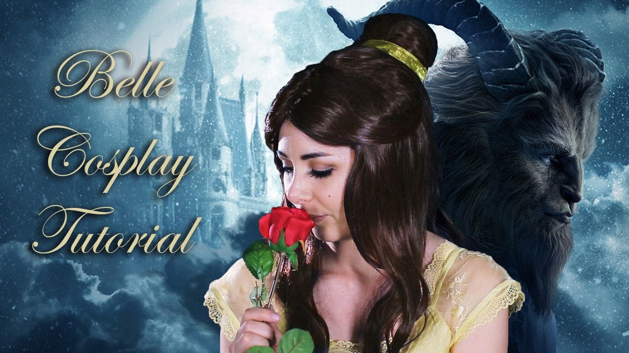 BELLE COSPLAY TUTORIAL 🌹 MAKEUP | HAIRSTYLE | DIY ENCHANTED ROSE 🌹