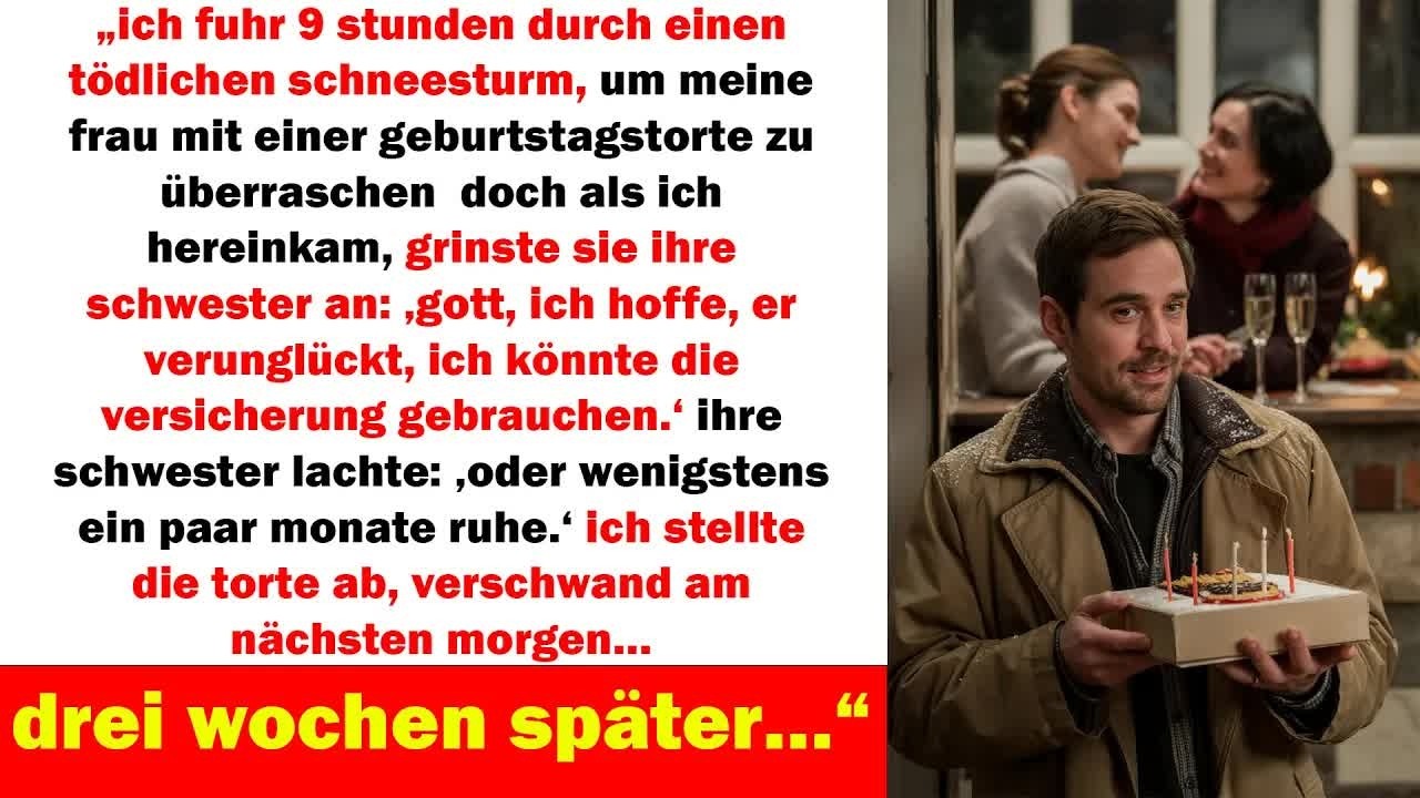ich fuhr 9 stunden durch einen schneesturm – drei wochen später bereute meine frau jedes wort