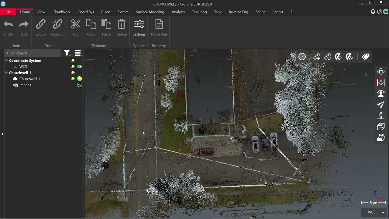 Leica Cyclone 3DR Create Ground Mesh & Extract Contours