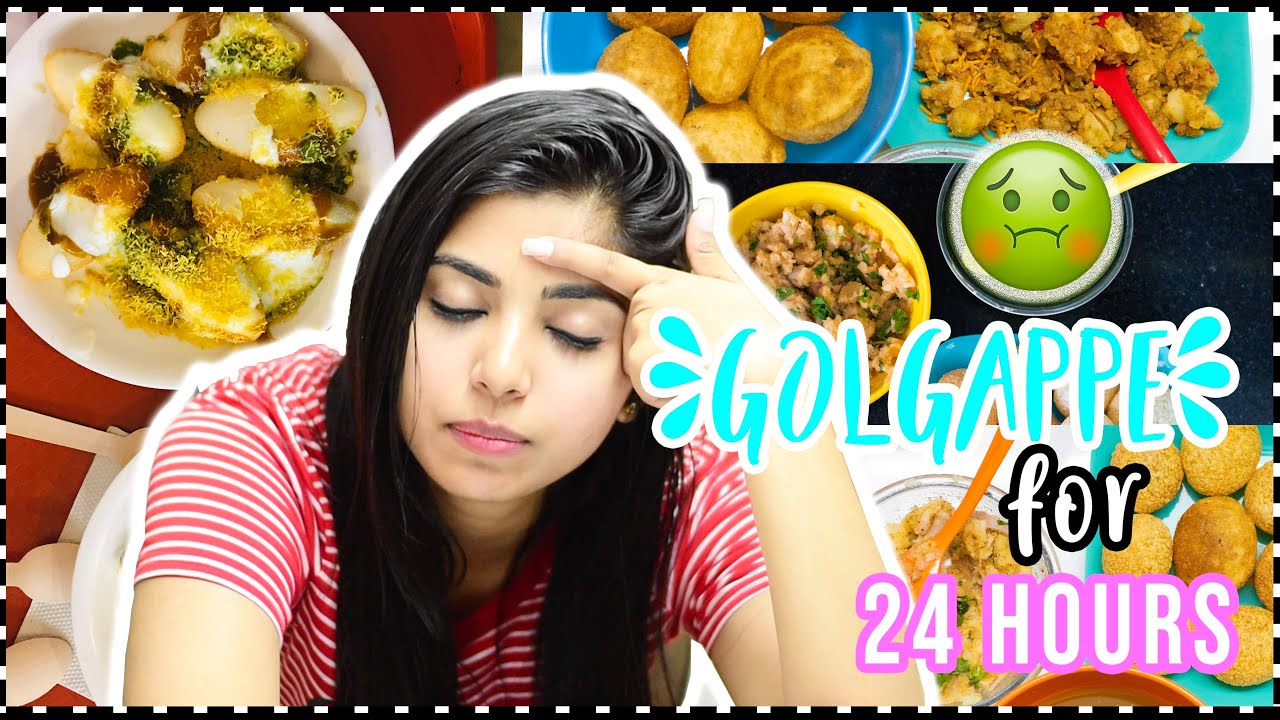 I ATE ONLY GOLGAPPE(PANI PURI) FOR 24 HOURS WITH PANI!!!🤢🤢