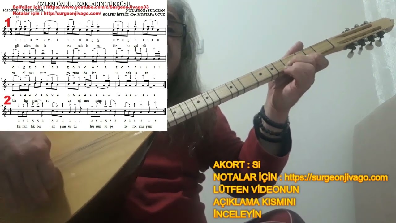 SOLFEJ ÖZLEM ÖZDİL UZAKLARIN TÜRKÜSÜ KISA SAP BAĞLAMA EKLEYEN SURGEON