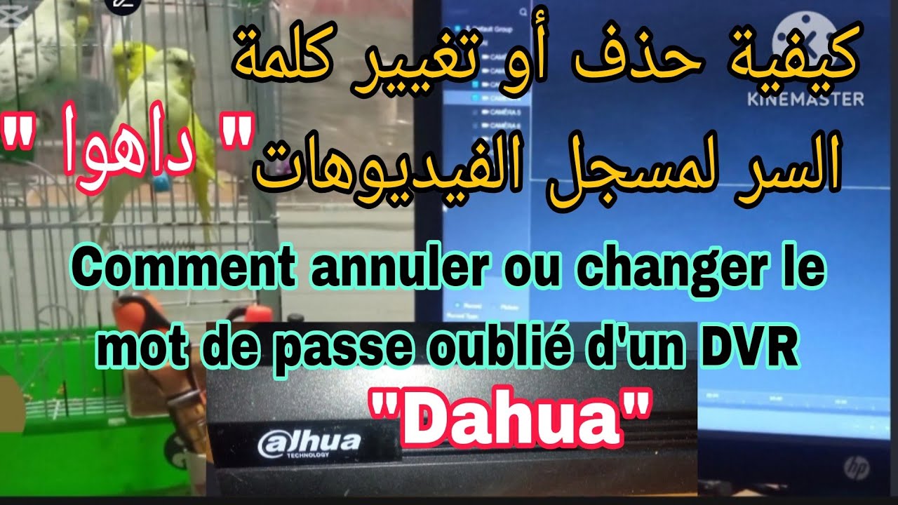 Réinitialiser un DVR & changer le mot de passe إعادة إعدادات جهاز داهوا لمسح كلمة السر المنسية