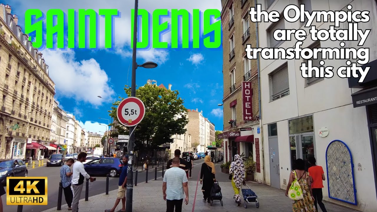 [4K] Saint Denis Paris banlieue walk tour Transforming a Historic Suburb with Futuristic Development