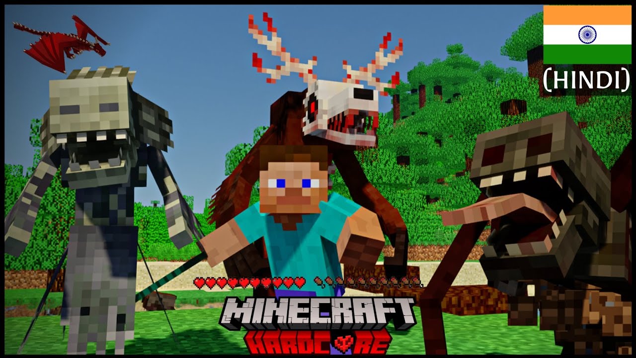 Can I Survived 100 Days In Nightmare Island In Minecraft Hardcore(Hindi Gameplay) Ultra Hd Graphics