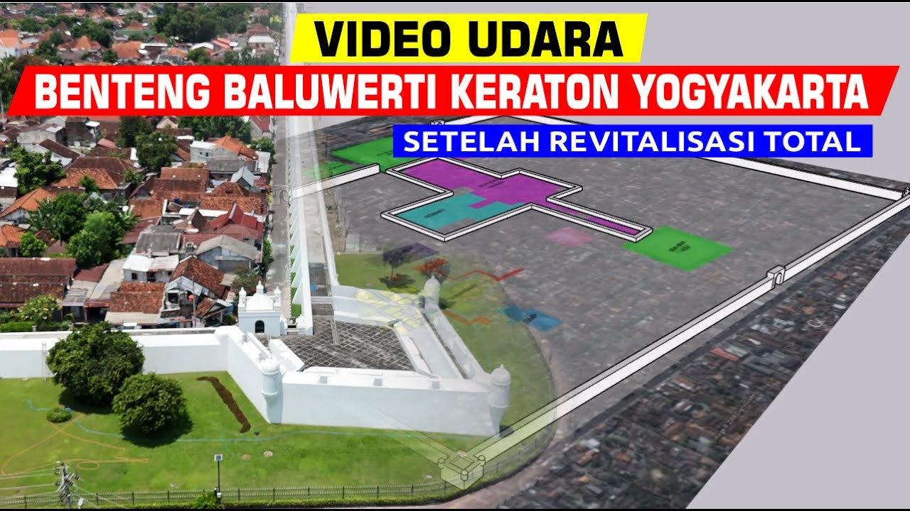 WOW! Full Penampakan Benteng Baluwerti Keraton Yogyakarta dari Udara setelah di Revitalisasi