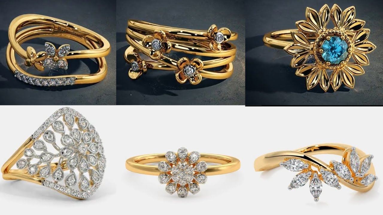 Gold Ring Designs For Women l Latest Gold Ring Designs l Engagement Gold Rings l New Diamond Rings..