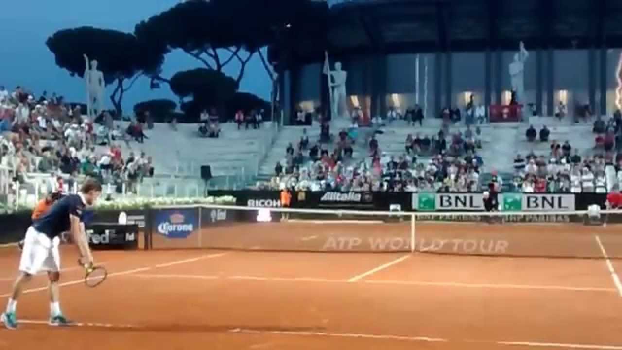 MASTERS 1000 ROME 2015   TSONGA - GOFFIN   COURT LEVEL VIEW