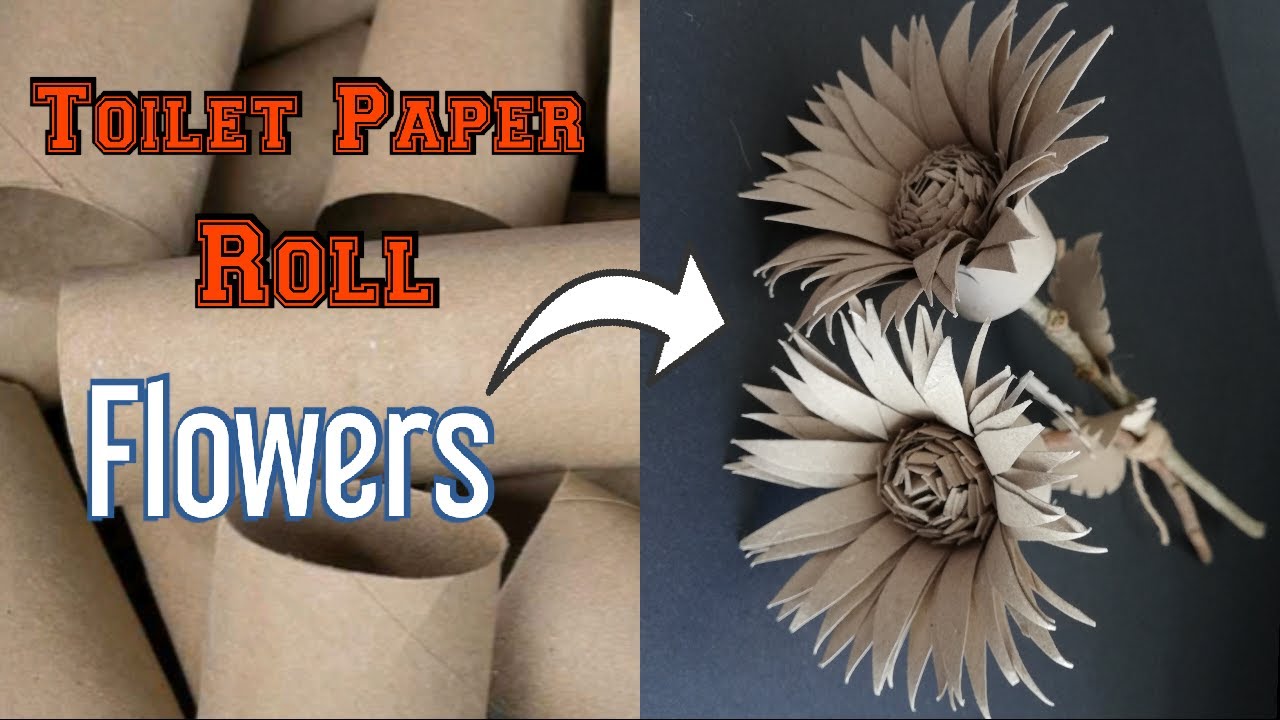 TOILET PAPER/PAPER TOWEL TUBE 🌻FLOWER🌻 | SPRING CRAFTS | ♻️RECYCLING DIY SERIES♻️