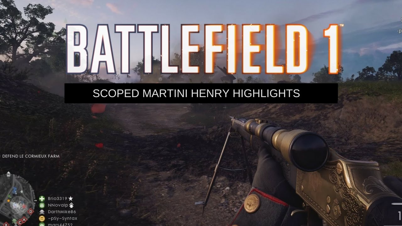 Battlefield 1 ✮ Martini Henry With a SCOPE!?! ✮ HD BF1 CTE