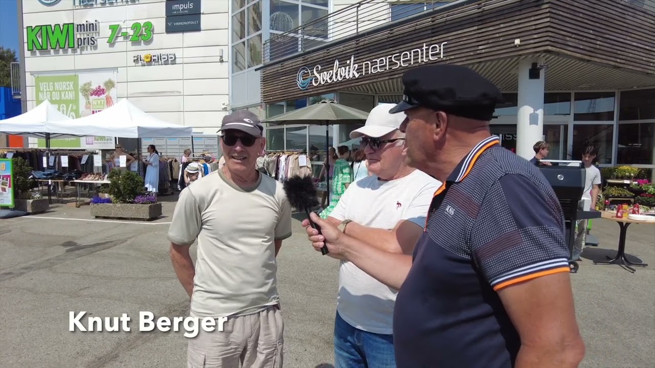 Markedsdag i vakre Svelvik en varm junidag 2023