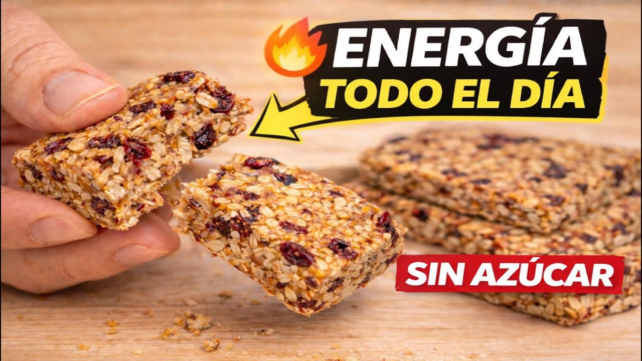 Barritas energéticas en minutos | Sin horno