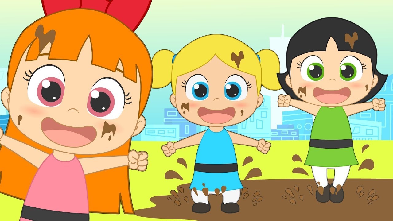FIVE LITTLE BABIES | with the Powerpuff Girls | Songs for kids in english