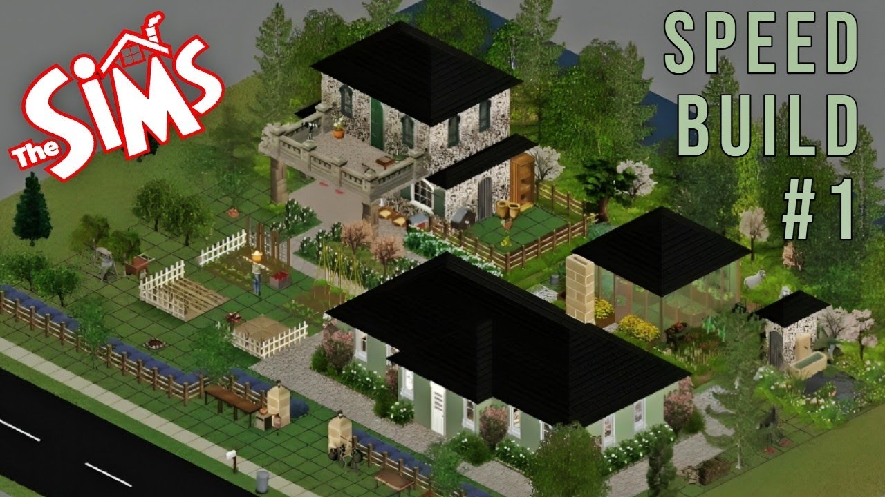 The Sims 1 Speed Build 1 | Witch's Farm House | With CC