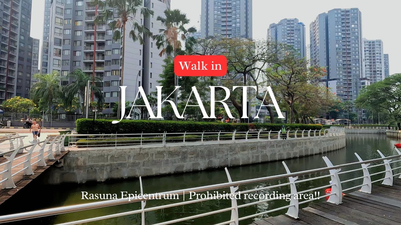 Walk on Rasuna Epicentrum in Jakarta on Sunday Morning | Prohibited recording area!! [4K GoPro]