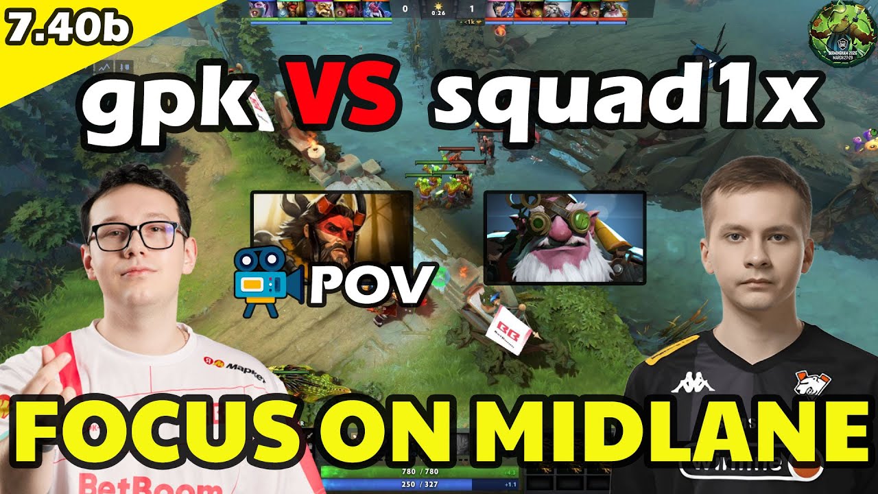 gpk Beastmaster VS squad1x Sniper | Focus on Midlane | 7.40b
