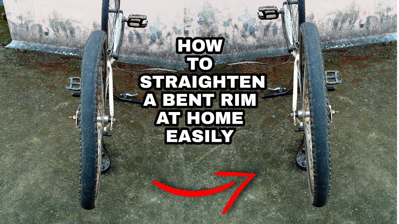 HOW TO REPAIR BENT BICYCLE RIM AT HOME || STRAIGHTEN BENT RIM
