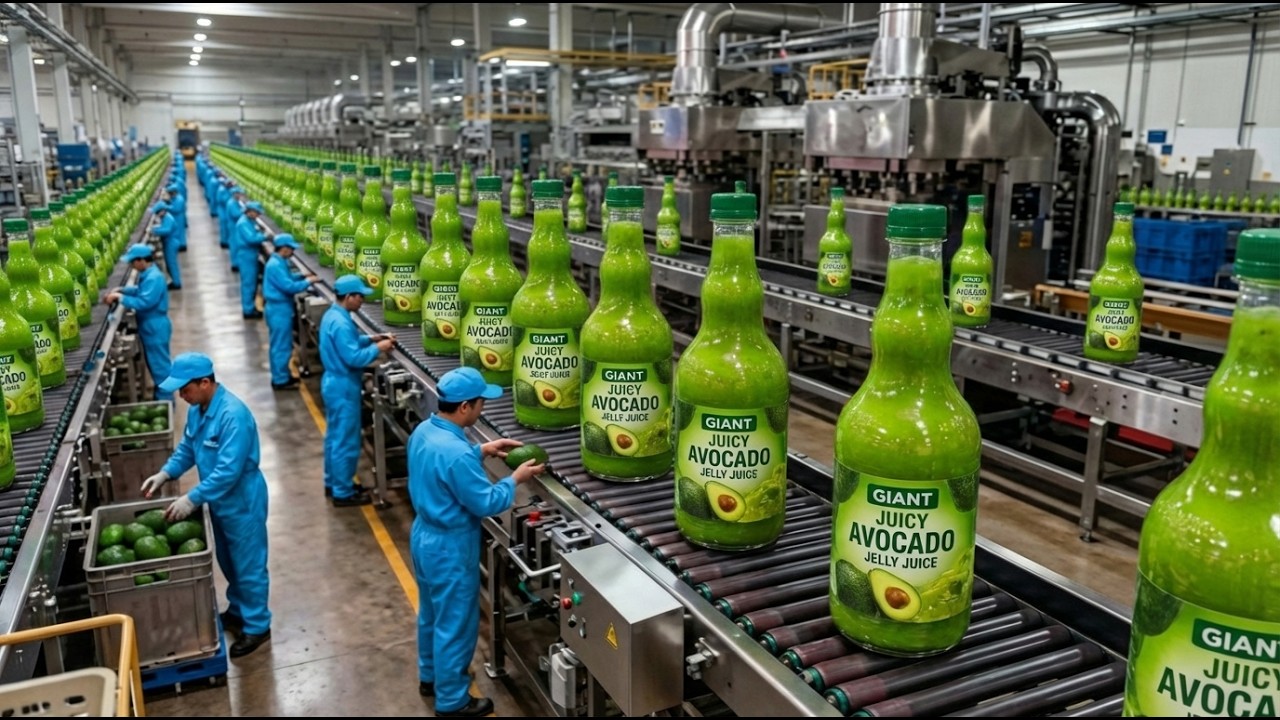 🥑🍹 Inside an Avocado Jelly Juice Factory | Drink Manufacturing | Factory Frenzy