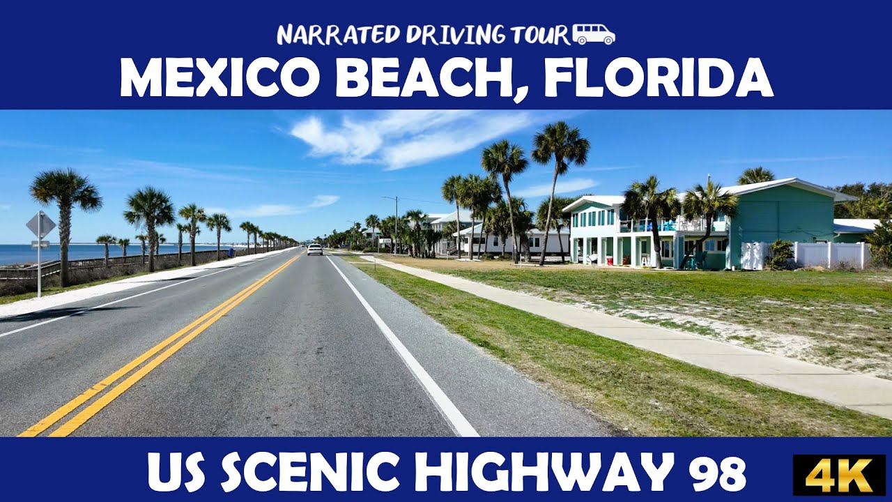 🚗🌴 Mexico Beach, Florida  🏖️🌊4K Drive