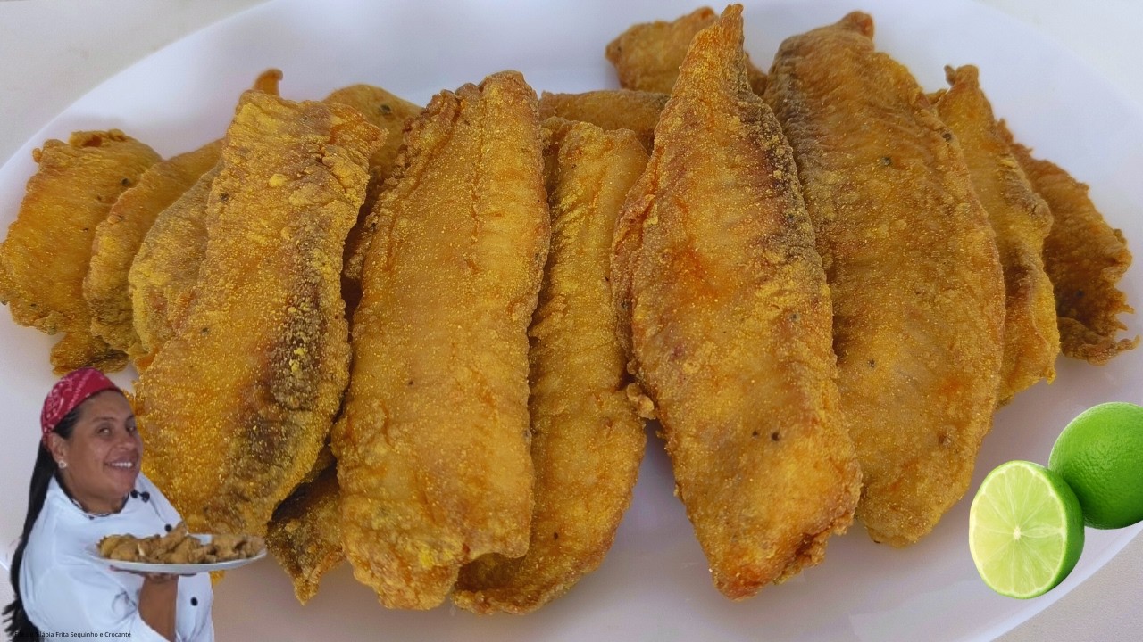 TILÁPIA FRITA IGUAL DE RESTAURANTE! SEQUINHA POR FORA E SUCULENTA POR DENTRO  Receitas a Jato