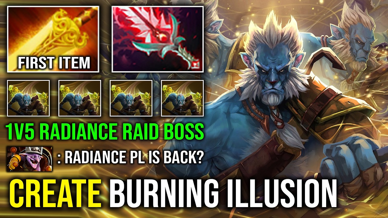 WTF Create Unlimited Burning Illusion Army 1v5 Radiance Max Slotted Item Phantom Lancer Dota 2