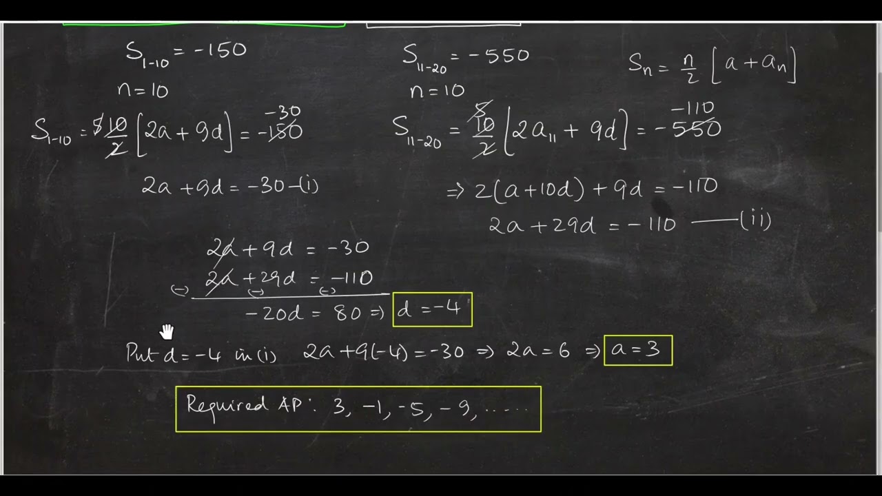 ARITHMETIC PROGRESSION- 2 PROBLEMS ON SUM OF n TERMS