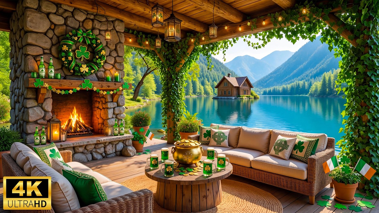 Cozy St. Patrick’s Morning 🍀 Relaxing Piano Instrumental Music & Fireplace ✨ Happy St Patrick’s Day