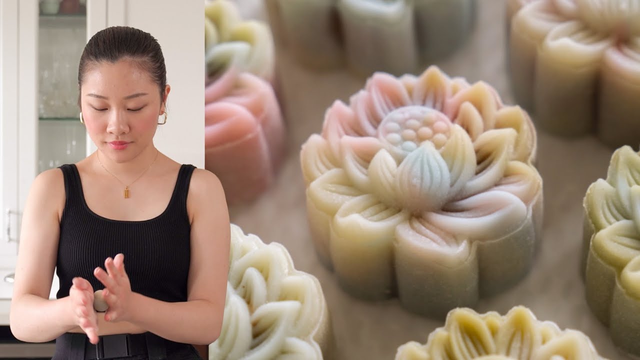 White Sesame Snow Skin Mooncakes | 白芝麻冰皮月饼