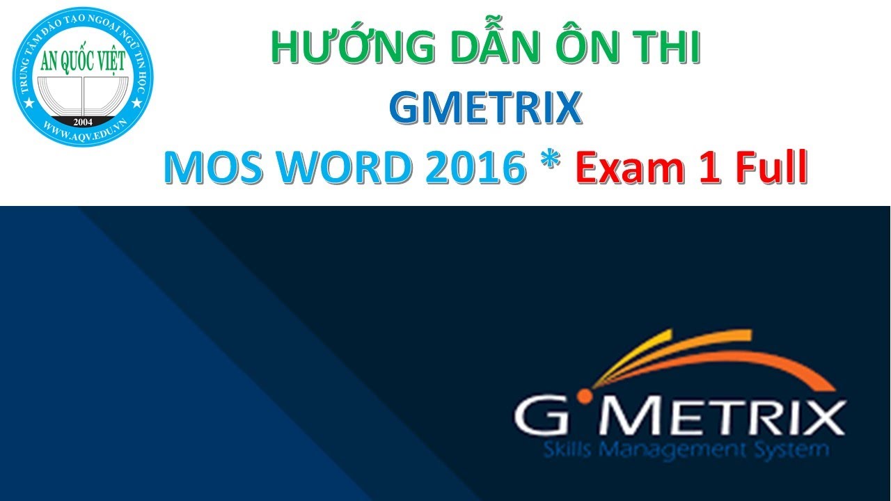 Luyện thi MOS WORD 2016 Exam 1 full | ThS Phan Phước Long TTTH AN QUỐC VIỆT TP.HCM