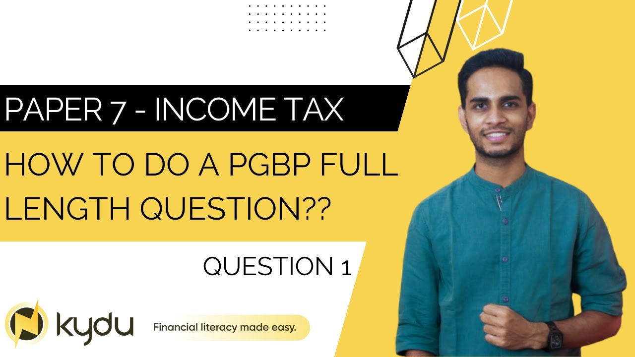 How to do a PGBP question and Score good marks| Long question | Malayalam Lesson | KYDU DTX